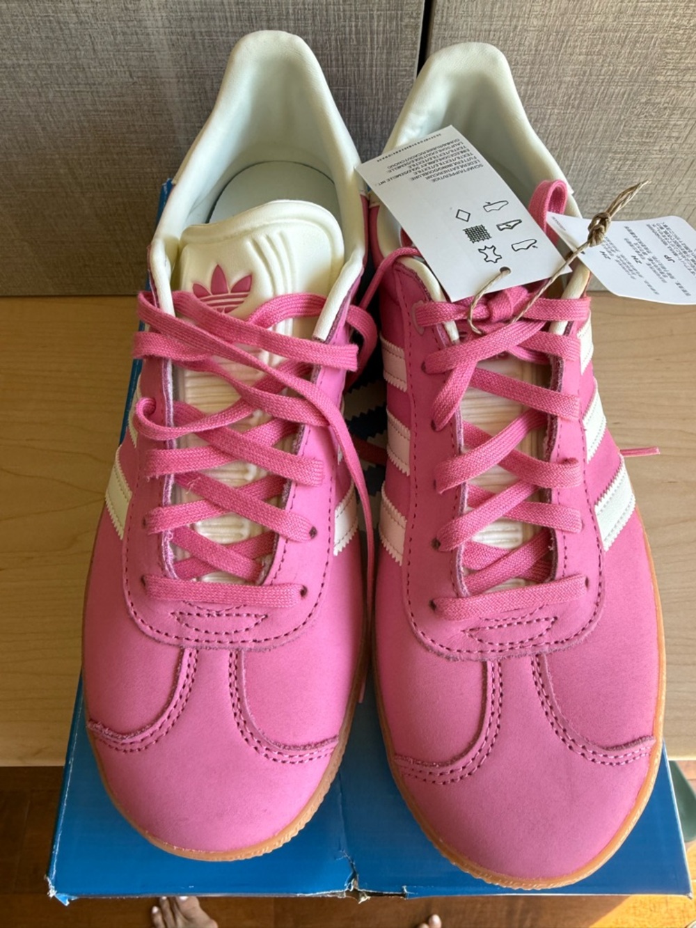 adidas Pink and White Women's Retro Runner Sneakers